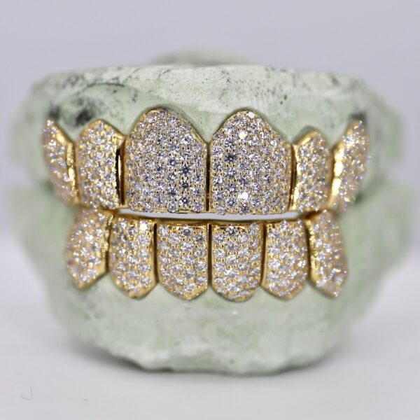 6 on 6 VVS Moissanite Diamond Grillz