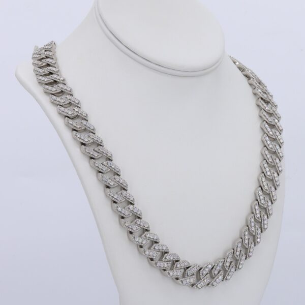 15MM Pointer VVS Moissanite Cuban Chain 22 Inch