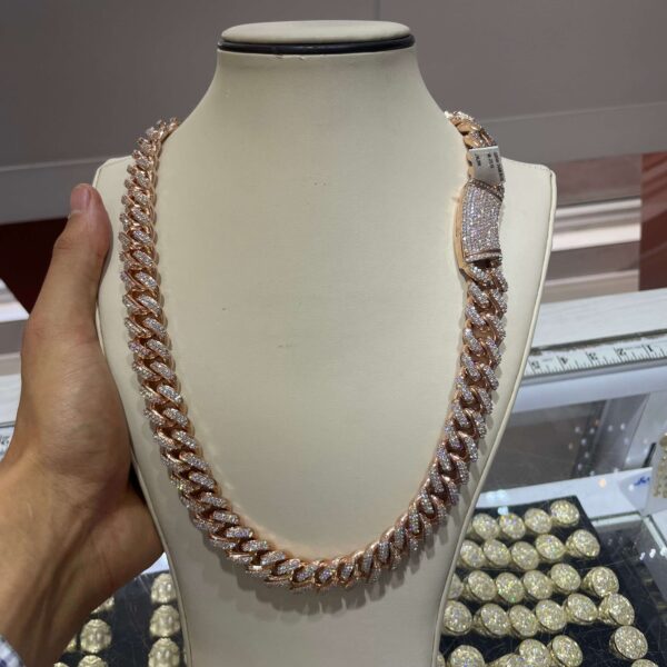 14K ROSE GOLD BUST DOWN CUBAN CHAIN 490 GRAMS | 35+ CARATS