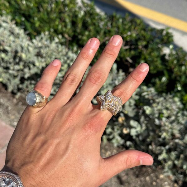 14K BUST DOWN STAR RING