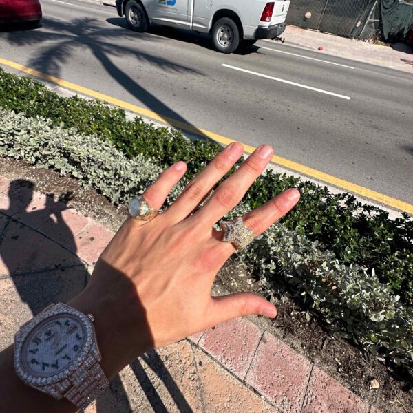 14K BUST DOWN STAR RING