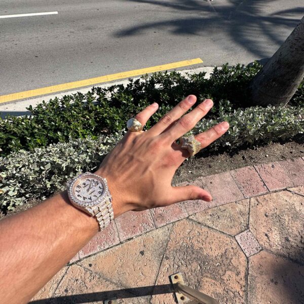 14K BUST DOWN STAR RING