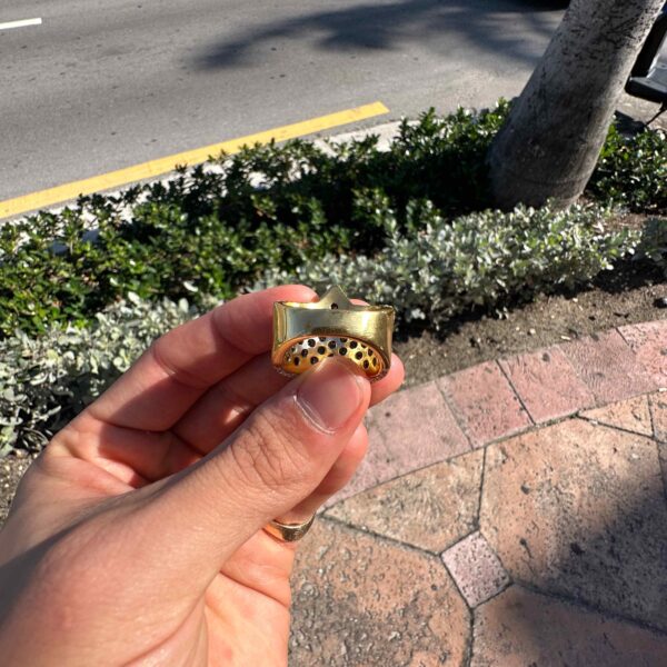 14K BUST DOWN STAR RING