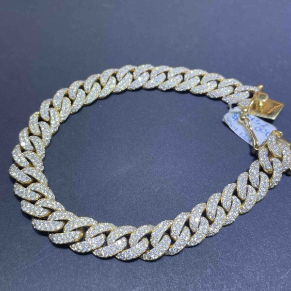 ICED OUT CUBAN BRACELET 10K TWO TONE | VS1 50 G