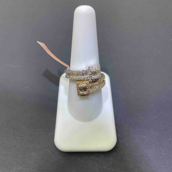 10K DIAMOND BENGAL RING TWO TONE ICED OUT 8G 2CT