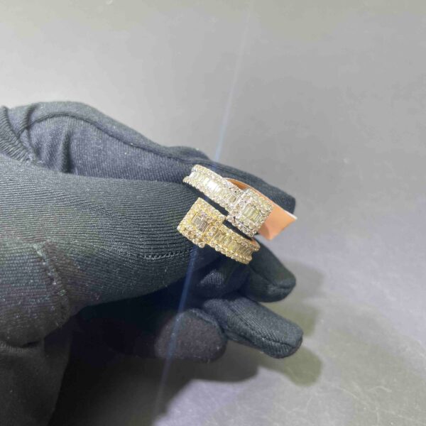 10K DIAMOND BENGAL RING TWO TONE ICED OUT 8G 2CT