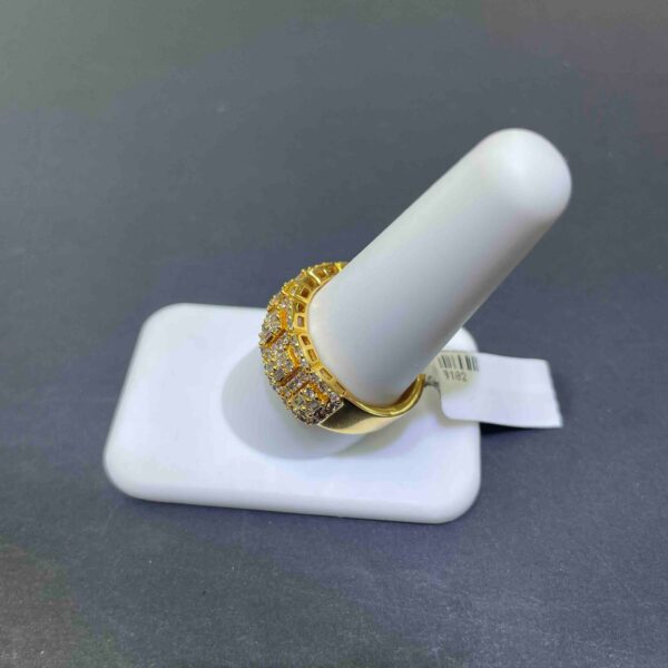 10K YELLOW GOLD ICED OUT RING 5G 2CT