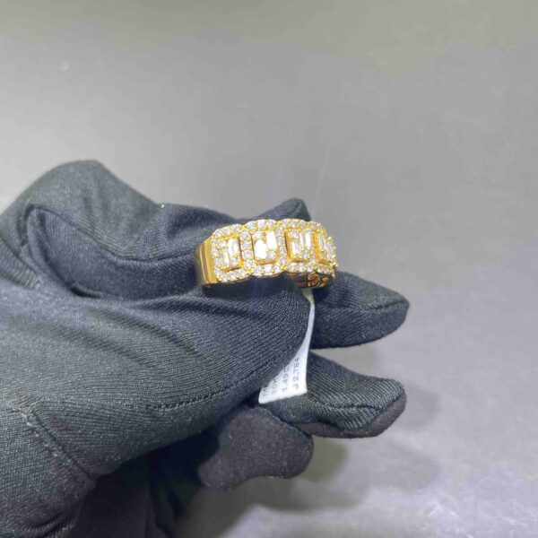 10K YELLOW GOLD ICED OUT RING 5G 2CT