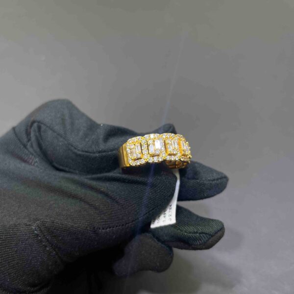 10K YELLOW GOLD ICED OUT RING 5G 2CT