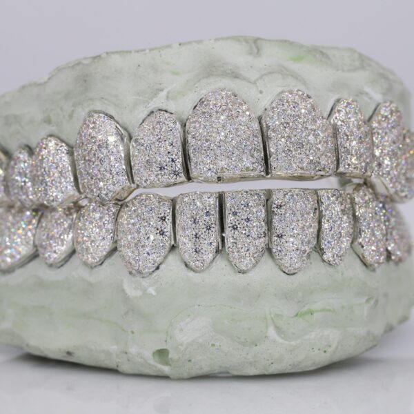 12 on 12 VVS Moisannite Diamond Grillz