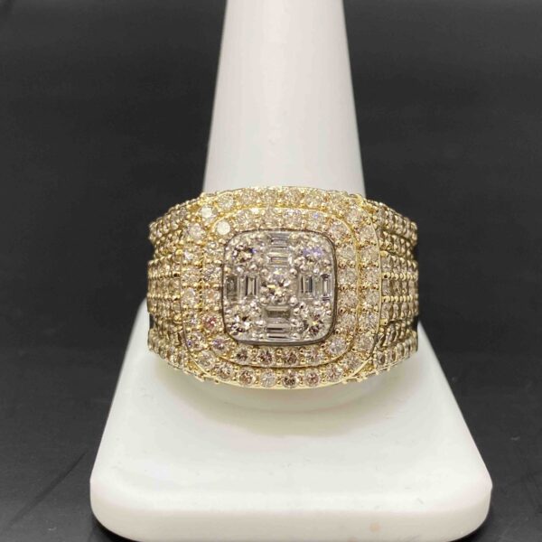14K BUST DOWN VVS-1 RING | 6 CTS | NATURAL DIAMONDS