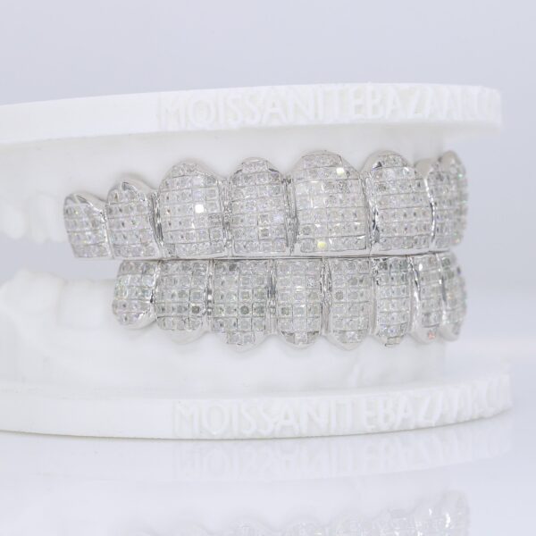Invisible Set Princess Cut VVS Moissanite Diamond Grillz
