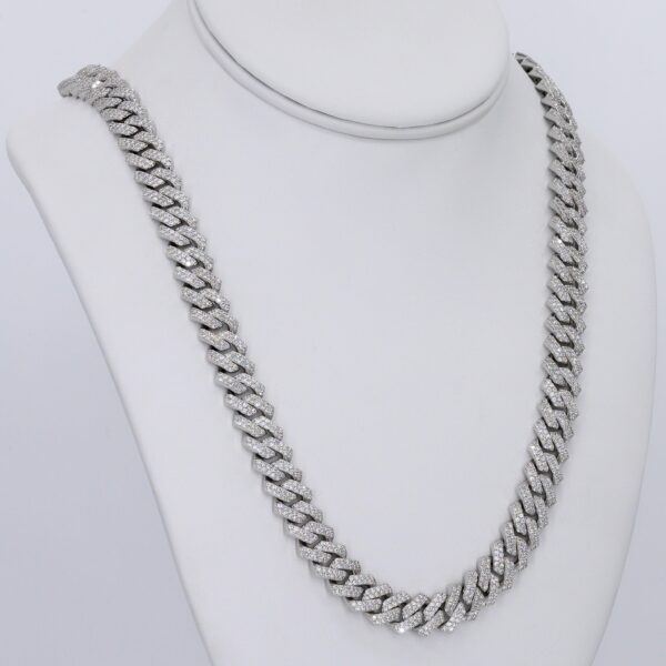 2 Row VVS Moissanite Diamond 10MM 22Inch Cuban