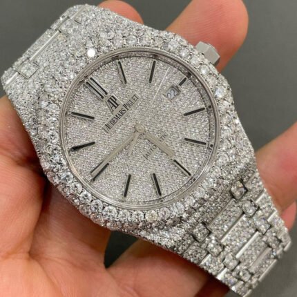 Moissanite AP Watch – 41mm Audemars Piguet Royal Oak Diamond Watch