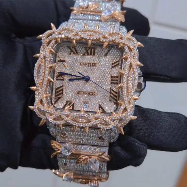 Cartier thorn Fully iced out (customized) •Rose gold