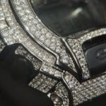 G Shock DW6900 Iced Out White Gold Finish - Image 3