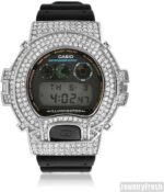 G Shock DW6900 Iced Out White Gold Finish - Image 5