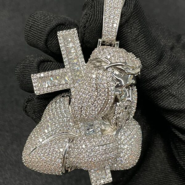 Custom Fully Iced Name Pendant – Bust Down Moissanite Letter Chain