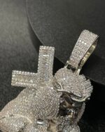 Custom Fully Iced Name Pendant – Bust Down Moissanite Letter Chain - Image 4