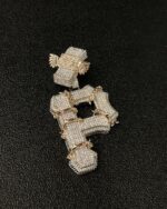 Fully Iced Boxing Gloves Pendant – Bust Down Moissanite Fight Piece - Image 5