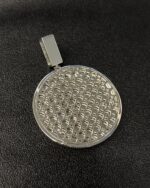 Fully iced 12 medallion pendant with tennis chain – bust down moissanite number piece - Image 2