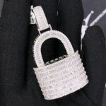 Fully iced padlock pendant – baguette moissanite luxury lock piece - Image 3