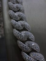 Fully iced Cuban link chain – bold silver statement piece - Image 2