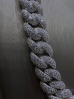 Fully iced Cuban link chain – bold silver statement piece - Image 5