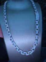 Luxury iced rectangular link chain – modern bold shine