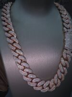 Rose Gold Iced Cuban Link Chain – Heavy Luxury Statement Piece - Image 3