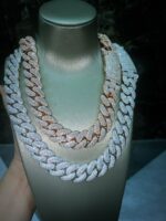 Double Layer Iced Cuban Link Chains – Two-Tone Luxury Set
