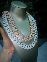 Double Layer Iced Cuban Link Chains – Two-Tone Luxury Set - Image 2
