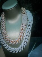 Double Layer Iced Cuban Link Chains – Two-Tone Luxury Set - Image 5