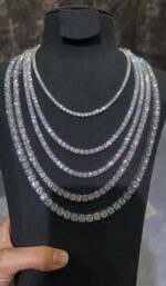 Multi-Layer Iced Tennis Chain Set – Diamond Look Luxury Stack