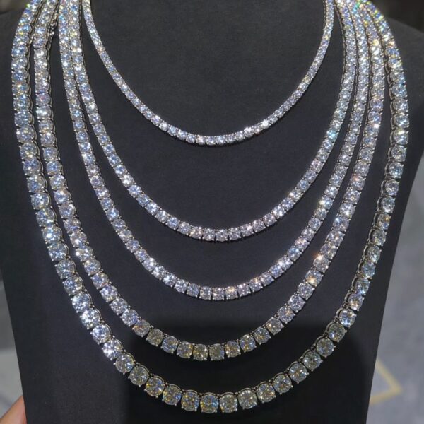 Multi-Layer Iced Tennis Chain Set – Diamond Look Luxury Stack
