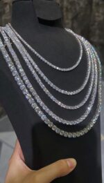 Multi-Layer Iced Tennis Chain Set – Diamond Look Luxury Stack - Image 2