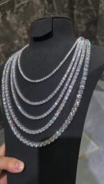 Multi-Layer Iced Tennis Chain Set – Diamond Look Luxury Stack - Image 3