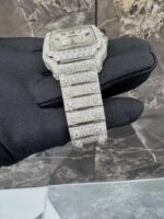 Fully Iced Square Luxury Watch – Diamond Roman Dial Edition - Image 3