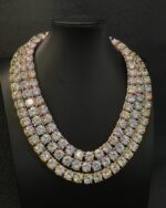 Rose Gold Round-Cut Tennis Chain – Premium Iced Statement - Image 5