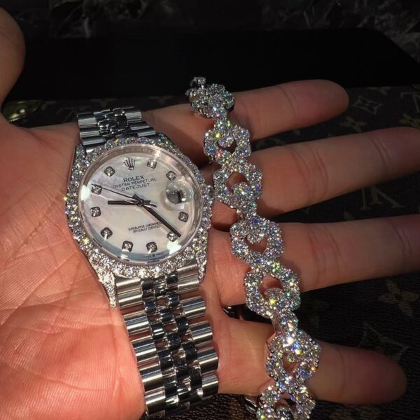 Rolex Datejust Diamond Watch with Diamond Bracelet