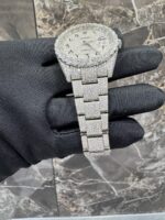 Rolex Datejust Fully Iced Arabic Dial Watch (Silver) - Image 3