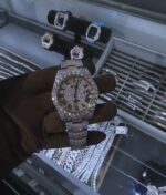 Rolex Datejust Fully Iced Silver Watch (Roman Dial – Full Diamond Finish)