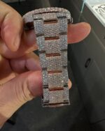 Rolex Datejust Fully Iced Arabic Dial Watch (Silver – Full Diamond Finish) - Image 2