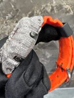 G-Shock Full White Ice Custom Diamond Watch with Red Accent - Image 3