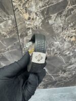 Patek Philippe Full White Ice Black Dial Diamond Watch with Rubber Strap - Image 3