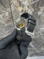 Patek Philippe Full White Ice Blue Dial Diamond Watch with Rubber Strap - Image 5