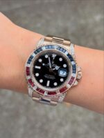 Rolex GMT-Master II Everose Rainbow Bezel Diamond Luxury Watch