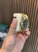 Rolex Sky-Dweller Gold Green Dial Jubilee Luxury Watch - Image 3