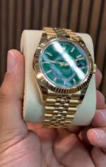 Rolex Sky-Dweller Gold Green Dial Jubilee Luxury Watch