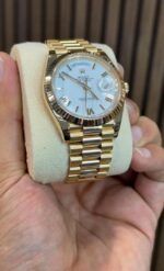 Rolex Day-Date President Gold Roman Dial Luxury Watch - Image 3